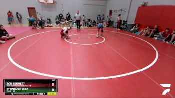 132 lbs Round 5 (6 Team) - Stephanie Diaz, TMNT vs Zoe Bennett, High Plains Marauders