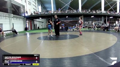 100 lbs Round 1 (8 Team) - Jaclyn Bouzakis, Pennsylvania Blue vs Riley Kongkaeow, Illinois