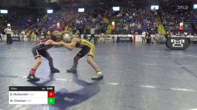 51 lbs Consy 2 - Dax McDannell, Conemaugh Twp vs Maddox Checkan, South Side