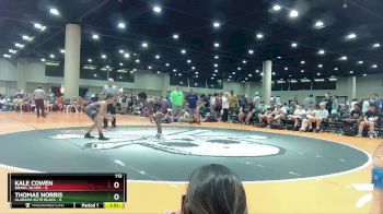 113 lbs Round 4 (6 Team) - Kale Cowen, BRAWL Silver vs Thomas Norris, Alabama Elite Black