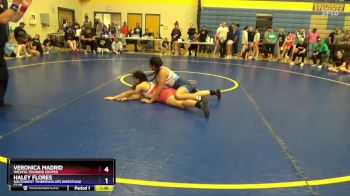 155 lbs Semifinal - Veronica Madrid, Wichita Training Center vs Haley Flores, Southwest Timberwolves Wrestling Club