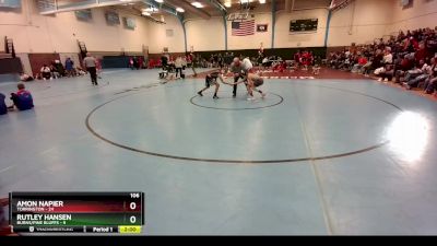 106 lbs Round 3 (10 Team) - Amon Napier, Torrington vs Rutley Hansen, Burns/Pine Bluffs