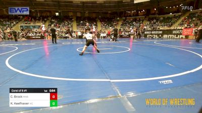 85 lbs Consi Of 8 #1 - Cash Brock, Moen Wrestling Academy vs Kannin Keefhaver, Victory