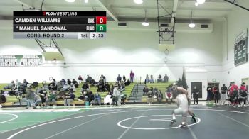 157 lbs Cons. Round 2 - Camden Williams, Bakersfield College vs Manuel Sandoval, East Los Angeles College