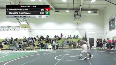 157 lbs Cons. Round 2 - Camden Williams, Bakersfield College vs Manuel Sandoval, East Los Angeles College