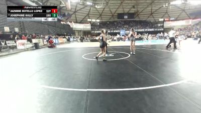 Girls 2A 130 lbs Cons. Round 5 - Josephine Sully, R. A. Long (Girls) vs Jazmine Botello Lopez, Toppenish (Girls)