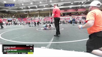 90 lbs Quarterfinal - Katana Gilley, Beloit vs Peyton Eklund, HWA