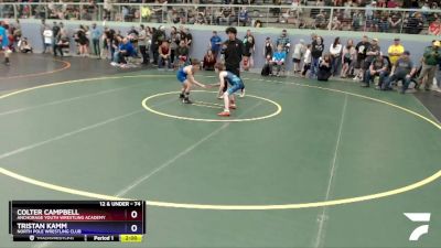 74 lbs Rr2 - Tristan Kamm, North Pole Wrestling Club vs Colter Campbell, Anchorage Youth Wrestling Academy