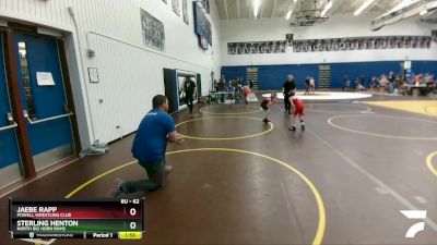 62 lbs Round 1 - JaeBe Rapp, Powell Wrestling Club vs Sterling Henton, North Big Horn Rams