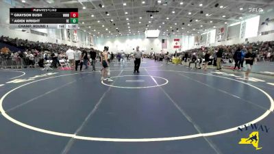 99 lbs Champ. Round 1 - Grayson Bush, Warrior Warehouse Wrestling vs Aiden Wright, Brawler Elite