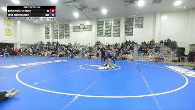 160 lbs Quarterfinals (8 Team) - Charlize Jewell, Vanguard vs Leia Hernandez, Menlo Oak Squad