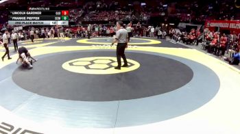 D1-165 lbs 3rd Place Match - Frankie Pieffer, St. Edward vs Lincoln Gardner, Olen. Liberty