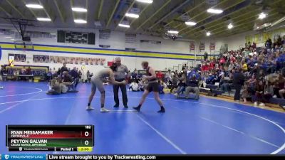 182 lbs Champ. Round 1 - Peyton Galvan, Cedar Rapids Jefferson vs Ryan Messamaker, Centerville