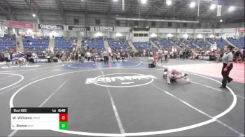 132 lbs Consi Of 16 #2 - Wade Williams, American Falls Wrestling vs Logan Brown, Rapid City Cobblers