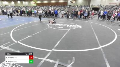 58 lbs Consi Of 8 #2 - Fitz Moreno, Red Wave WC vs Korbin Bryan, NorCal Nomads