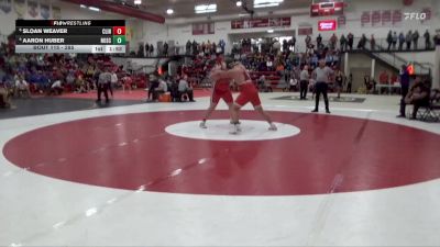 285 lbs Quarterfinal - Sloan Weaver, Clinton vs Aaron Huber, North Scott (JV)