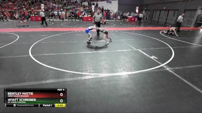 64 lbs Quarterfinal - Wyatt Schreiber, St. Croix Central vs Bentley Mattie, West Salem Bangor