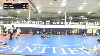 154 lbs Quarterfinal - Gabe Cohen, VHW Red - HSC vs Keegan Daley, Kraken Black - HSC