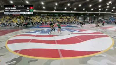 148 lbs Quarterfinal - Tessa Farnsworth, Moorcroft Mat Masters vs Bonita Kinzer, Broadus Wrestling Club