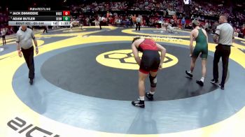 D1-144 lbs Quarterfinal - Jack Dinwiddie, Wadsworth vs Adam Butler, St. Edward