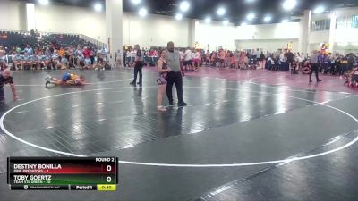 125 lbs Round 2 (8 Team) - Zoe Fisher, Team STL Green vs Yris Valentin, Pink Predators