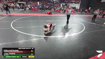 60 lbs Cons. Semi - Lydia Warfel, Big Foot vs Stella Kittilson, Neehah Rockets Youth Wrestling