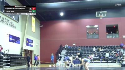 160 lbs 5th Place Match - Skie Rice, Emory & Henry vs Isabella Gretzinger, Presbyterian