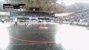 Boys 4A 157 lbs Champ. Round 1 - Andrew Kuhn, Rogers (Puyallup) vs Ethan Aricaya, Bothell