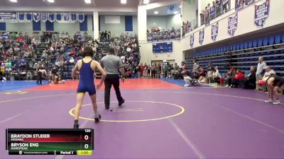 120 lbs Cons. Round 3 - Braydon Studer, Mohawk vs Bryson Eng, Homestead