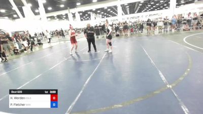 136 lbs Consi Of 4 - Hailey Worden, Gold Rush Wrestling vs Paige Fletcher, Sierra Sabers