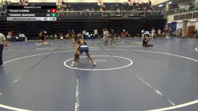 133 lbs 3rd Place Match - Dominic Marquez, Cuesta College vs Elijah Flores, Cerritos College