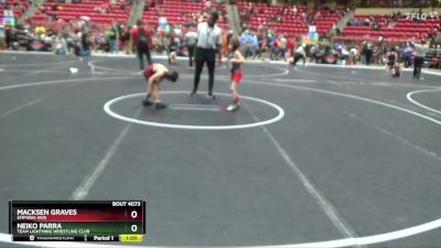 55 lbs Cons. Round 2 - Neiko Parra, Team Lightning Wrestling Club vs Macksen Graves, Emporia Kids