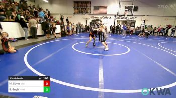 90 lbs Consolation - Myles Gover, Vinita Kids Wrestling vs Brekyn Boyle, Honey Badgers Wrestling Club