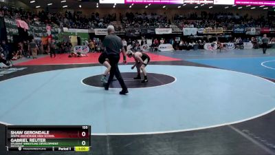 135 lbs Cons. Round 1 - Gabriel Reuter, Student Wrestling Development Program vs Shaw Gerondale, South Anchorage High School