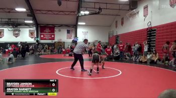 Quarterfinal - Graysin Barnett, Mount Pleasant Youth Wrestling vs Brayden Jamison, Fort Madison Wrestling Club