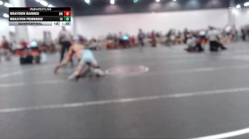 141 lbs Quarterfinal - Brayden Barnes, Woodland Wrestling vs Braxton Pennings, Rabbit Wrestling Club