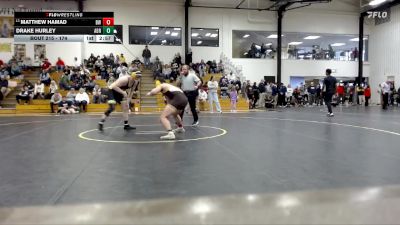 174 lbs Cons. Round 3 - Matthew Hamad, Baldwin Wallace vs Drake Hurley, Adrian