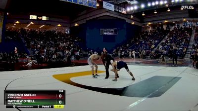 126 lbs Quarterfinal - Vincenzo Anello, Blair Academy vs Matthew O`Neill, Malvern Prep