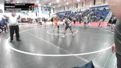 132 lbs Cons. Round 1 - Nicholas Haggar, Valhalla vs Jonah Baca, San Diego