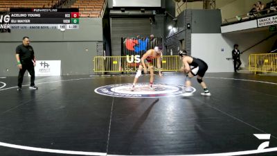 Junior Boys - 113 lbs Champ. Round 2 - Acelino Young, Nor Cal Spartans vs Eli Mayer, Vacaville High School Wrestling