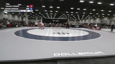 140 lbs Cons. Quarters - Aracely Mendez, California vs Aurora Spencer, Steel City Reloaded Wrestling Club