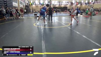 220 lbs Cons. Semi - Jaxson Hildebrand, SWIFT Wrestling Club vs Henry Christensen, Iowa