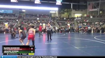 100 lbs Cons. Round 4 - Hendrix Schwab, Immortal Athletics WC vs Blayke Dickmeyer, Greater Heights Wrestling-AAA