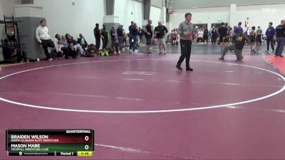 80 lbs Quarterfinal - Braiden Wilson, North Alabama Elite Wrestling vs Mason Mabe, Techfall Wrestling Club