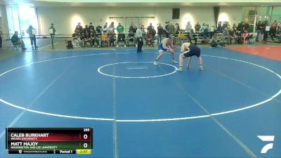 285 lbs Cons. Round 3 - Matt Majoy, Washington And Lee University vs Caleb Burkhart, Wilkes University