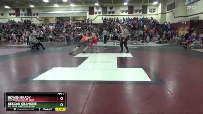 J-12 lbs Round 2 - Bowen Brady, East Buchanan Mat Club vs Keegan Gillmore, Big Game Wrestling Club