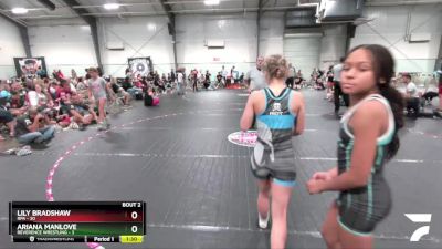 100 lbs Round 2 (3 Team) - Lily Bradshaw, RPA vs Ariana Manlove, Reverence Wrestling
