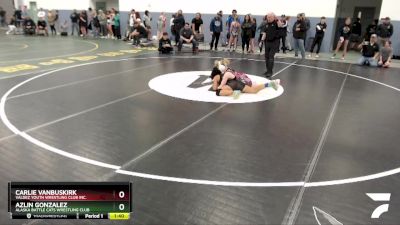 144 lbs Final - Azlin Gonzalez, Alaska Battle Cats Wrestling Club vs Carlie VanBuskirk, Valdez Youth Wrestling Club Inc.