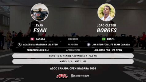 Evan Esau vs João Cleber Borges 2024 ADCC Niagara Open