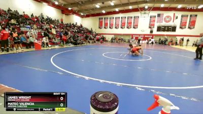 149 lbs Champ. Round 2 - James Wright, Fresno City College vs Mateo Valencia, Arizona Christian